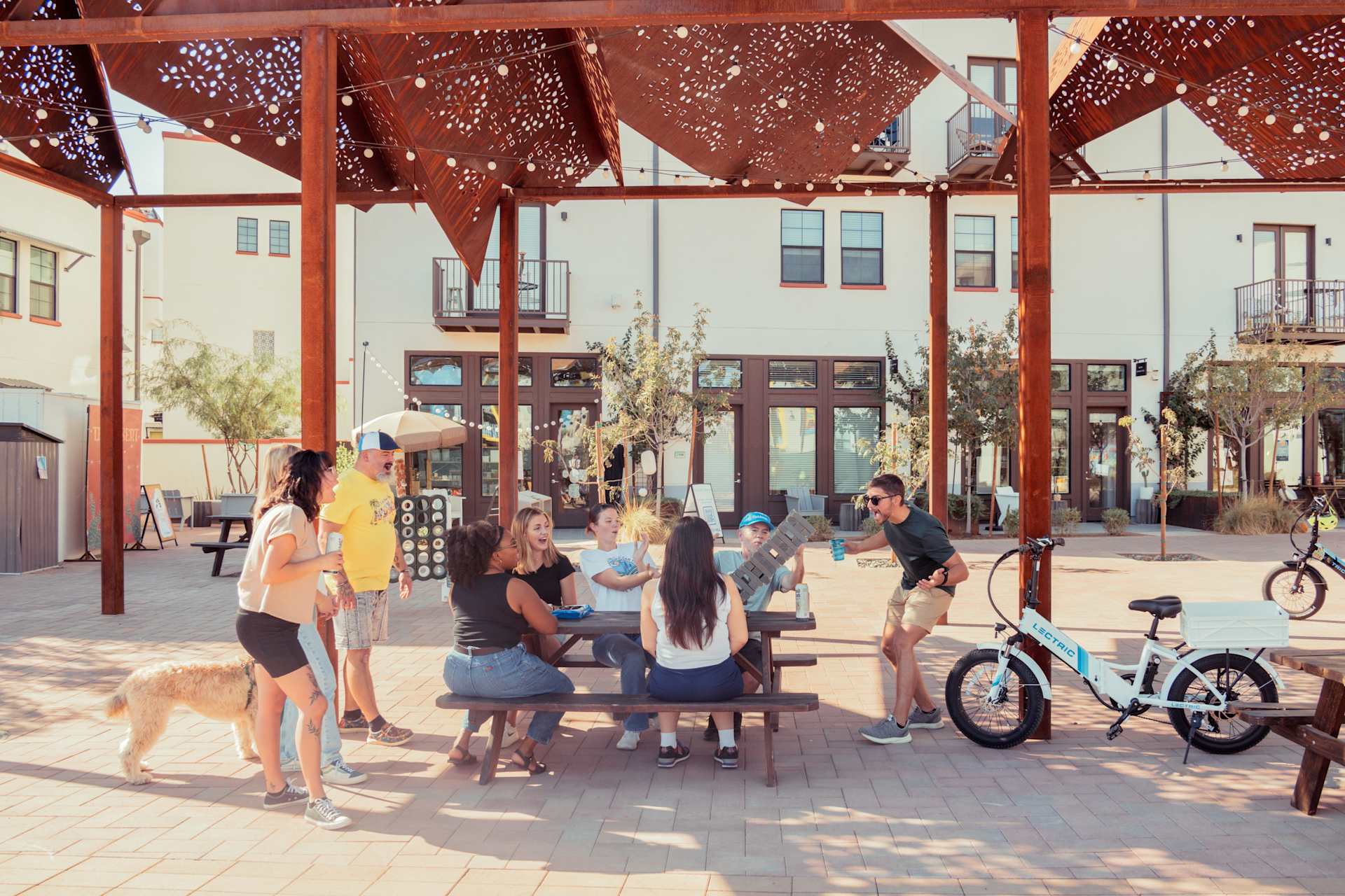 Gathering space at Culdesac Tempe